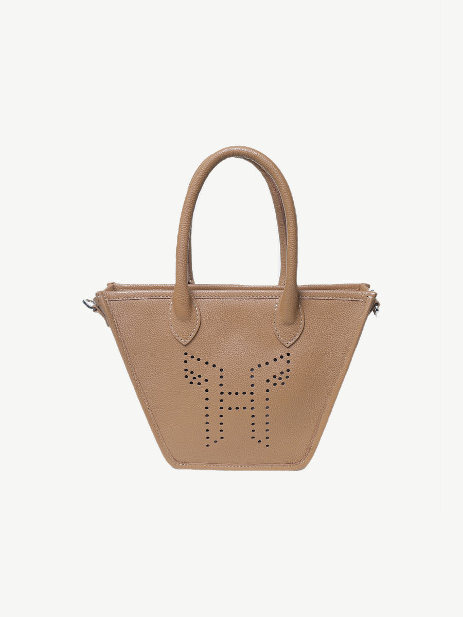 Mr Alber Crane XS Camel — handmade leather tote by Ache