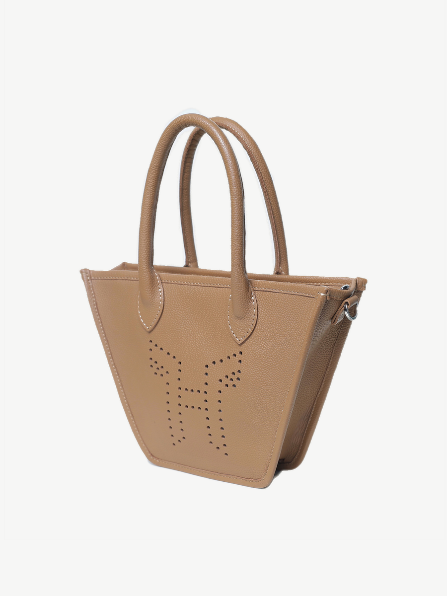 Mr Alber Crane XS Camel — handmade leather tote by Ache