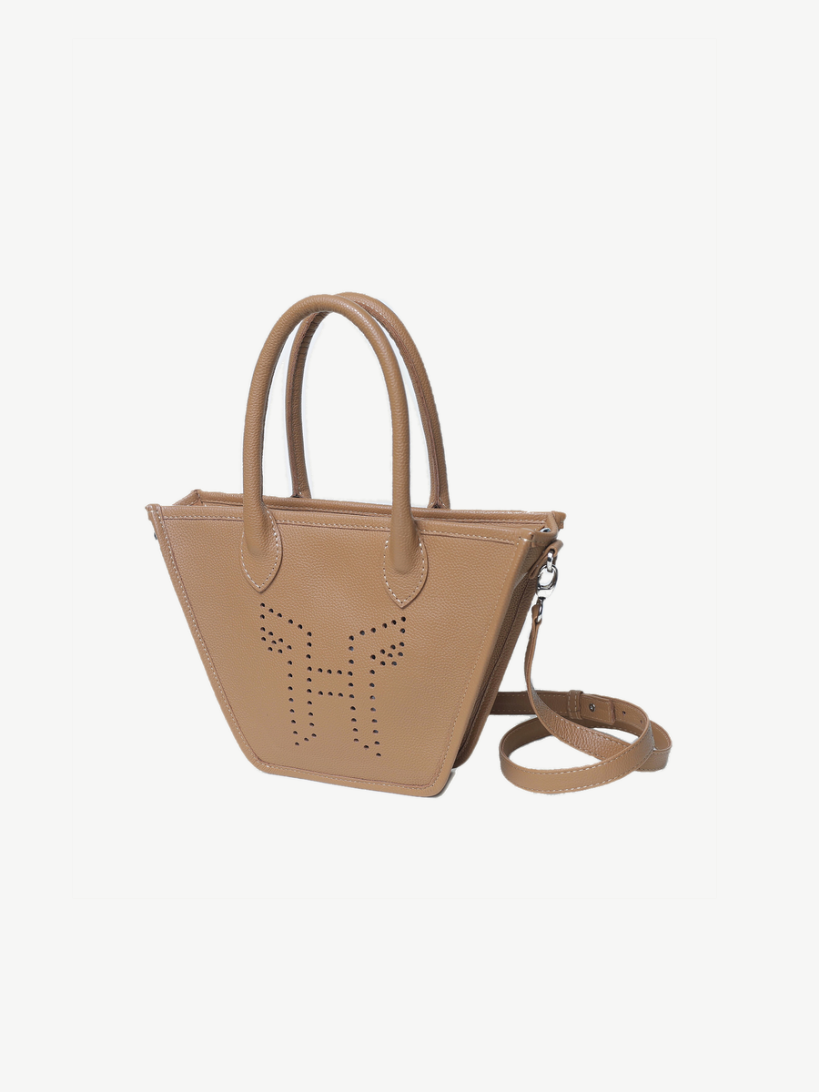 Mr Alber Crane XS Camel — handmade leather tote by Ache