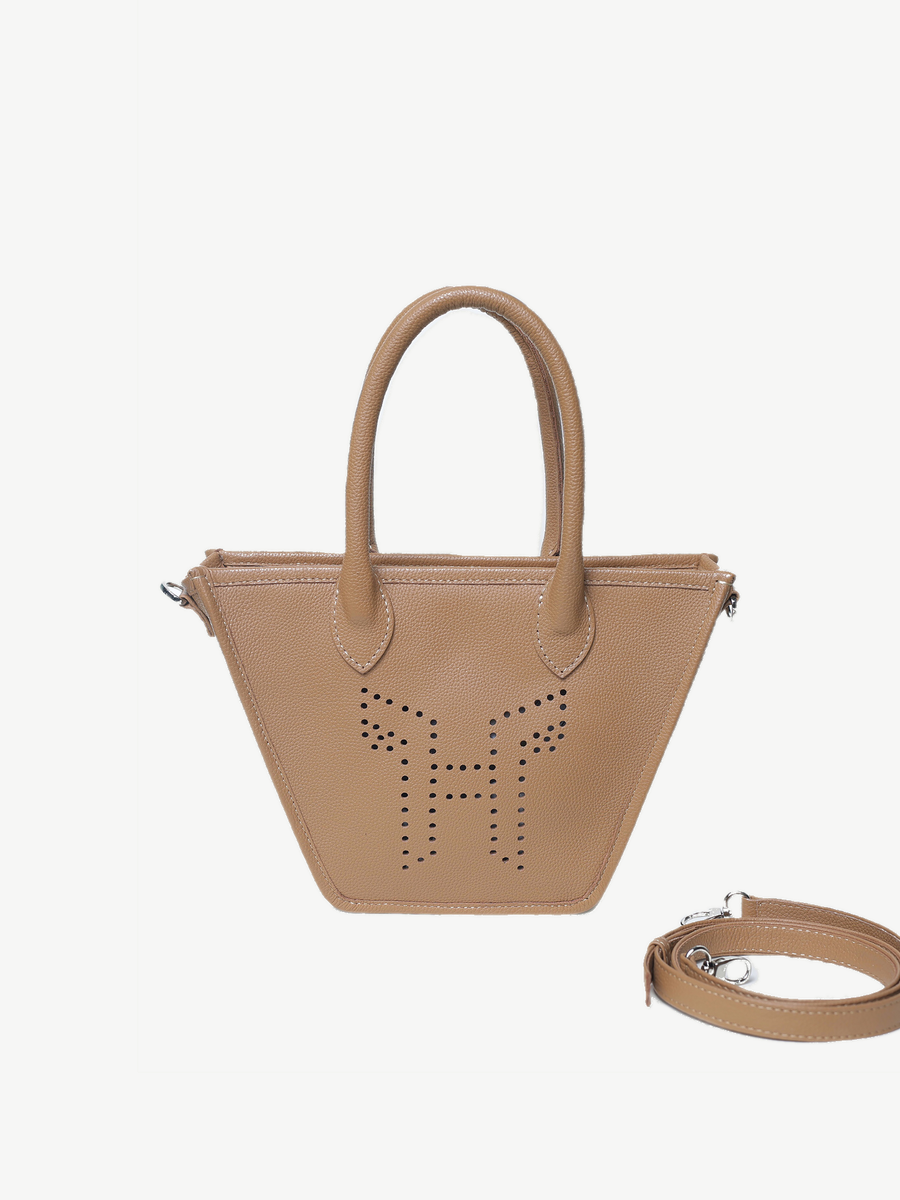 Mr Alber Crane XS Camel — handmade leather tote by Ache