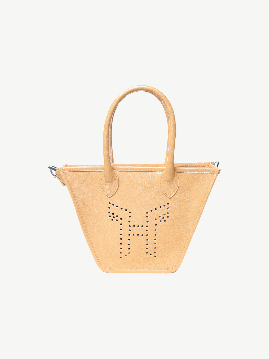 Mr Alber Crane XS Ochre — handmade leather tote by Ache