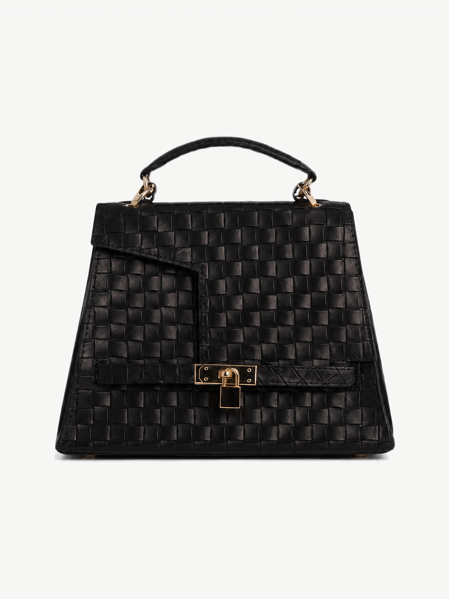 GIA in Black — handmade woven leather bag by Ache