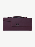 Ache Gia Clutch in Burgundy — handmade leather clutch