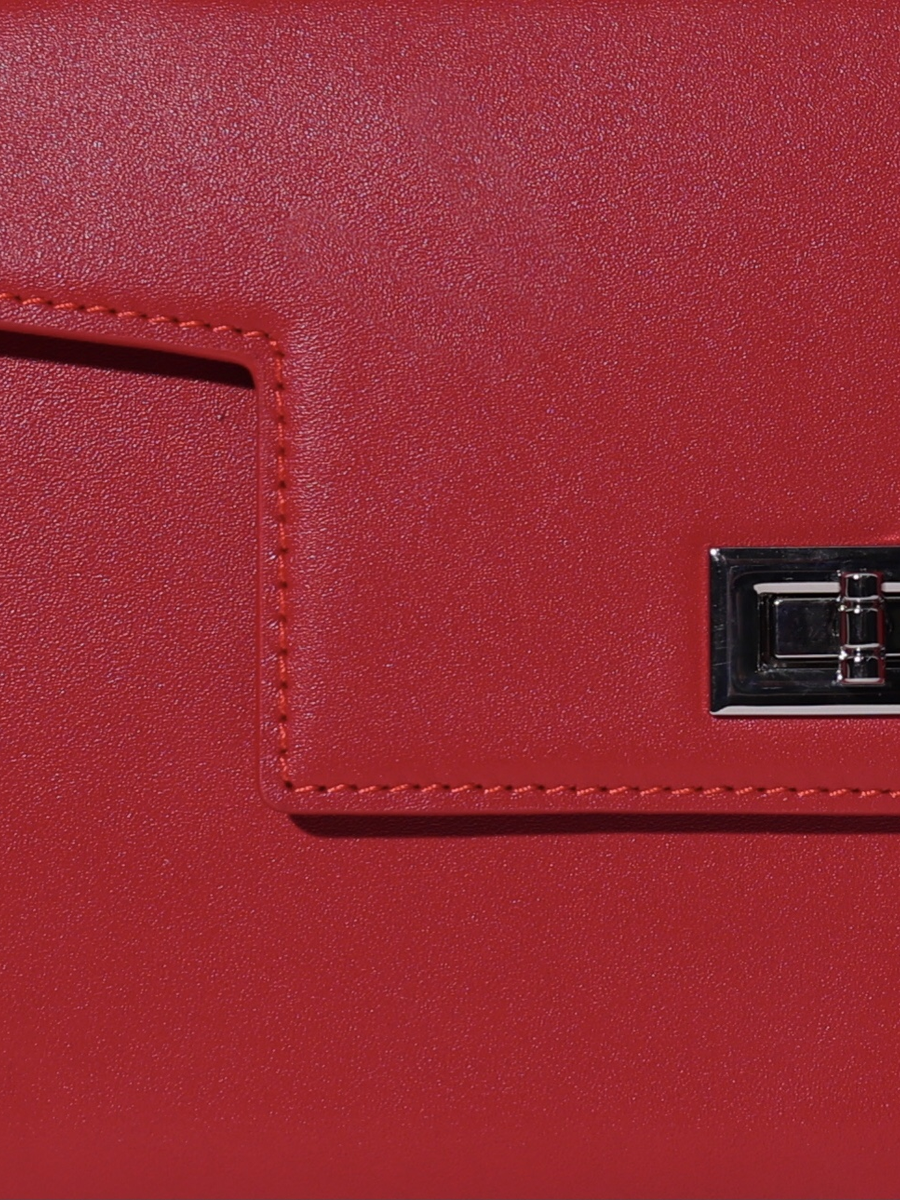 Ache Gia Clutch in Red — handmade leather clutch