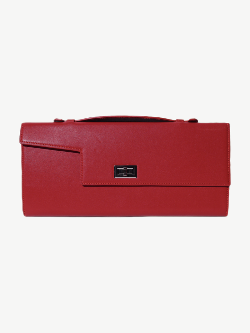 Ache Gia Clutch in Red — handmade leather clutch