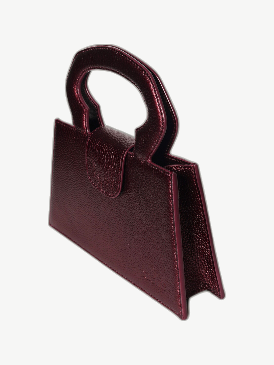 Ache Carrie in Maroon — handmade leather top-handle bag