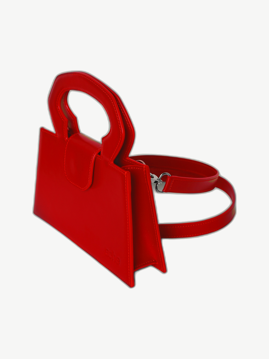 Ache Carrie in Red — handmade leather top-handle bag
