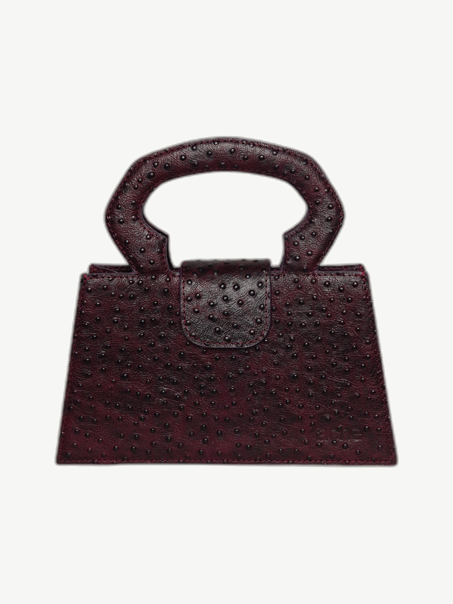 Ache Carrie in Burgundy — handmade leather top-handle bag