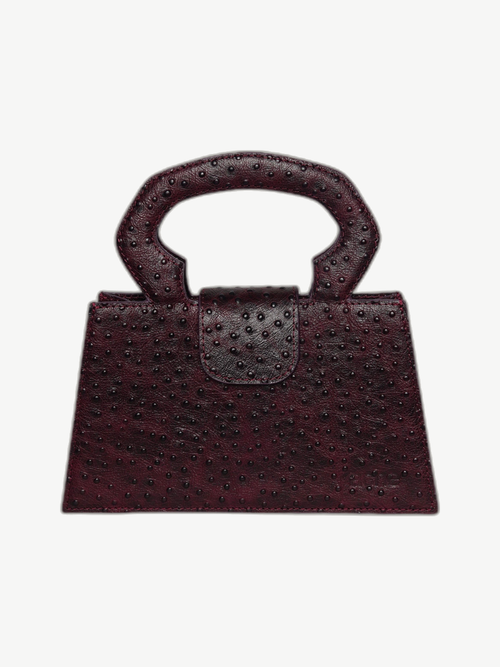 Ache Carrie in Burgundy — handmade leather top-handle bag
