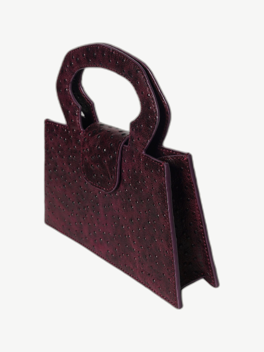 Ache Carrie in Burgundy — handmade leather top-handle bag