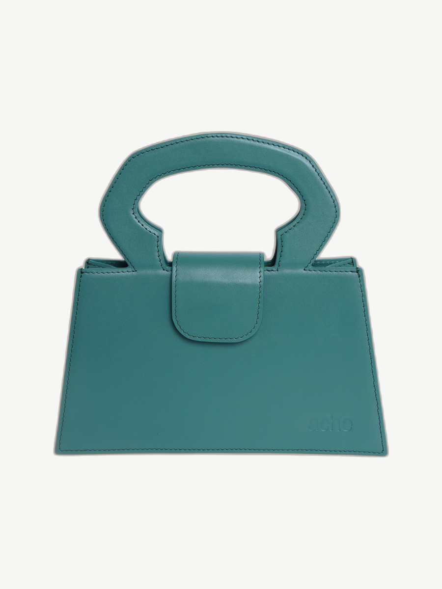 Ache Carrie in Vintage Green — handmade leather top-handle bag