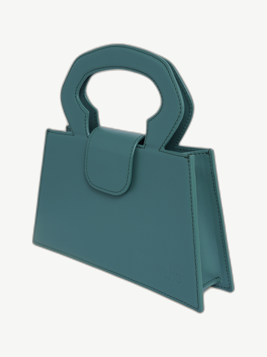 Ache Carrie in Vintage Green — handmade leather top-handle bag
