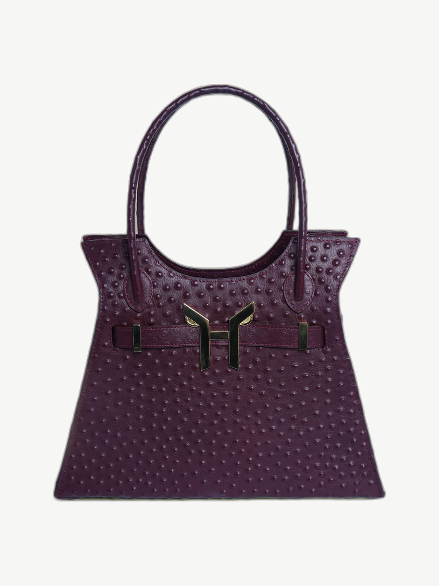Ache Alma in Burgundy — handmade leather tote