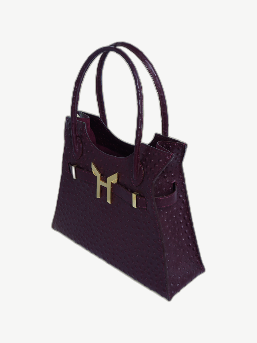 Ache Alma in Burgundy — handmade leather tote