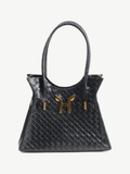 Ache Alma in Black — handmade leather tote