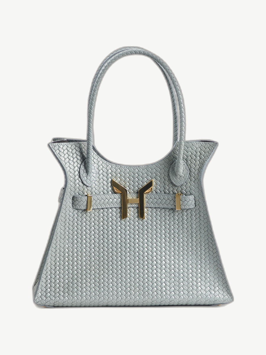 Ache Alma in Grey — handmade leather tote