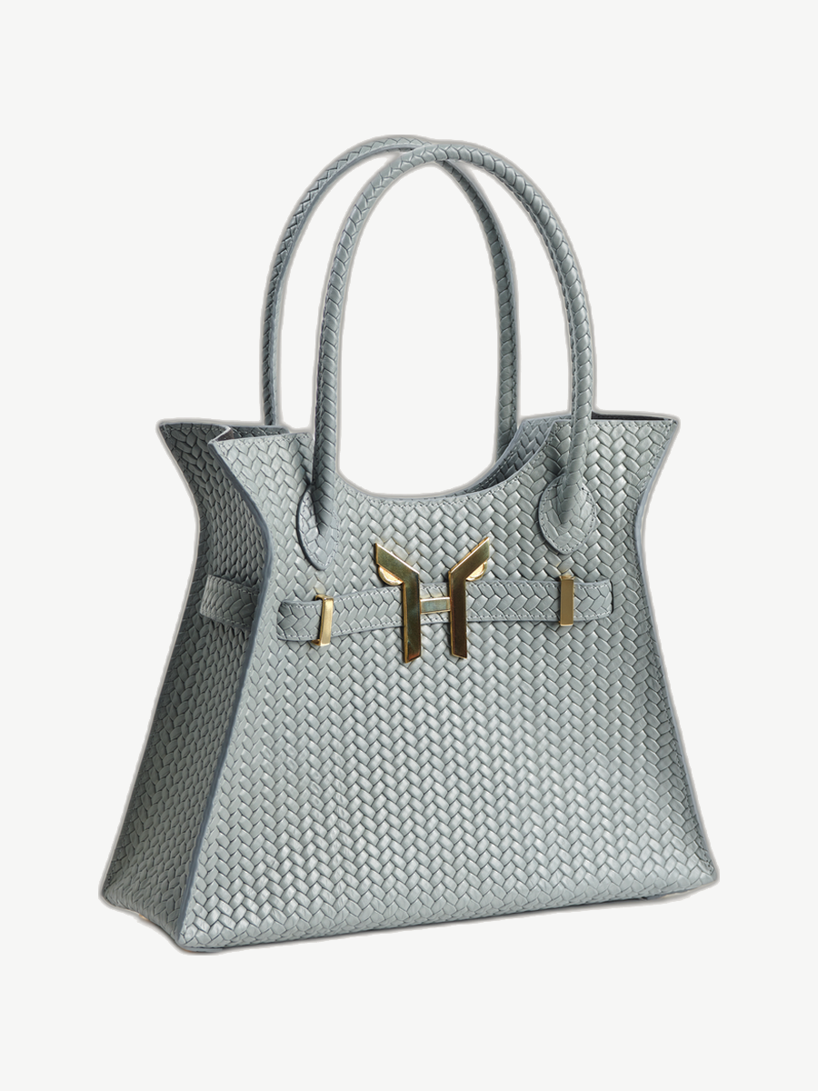 Ache Alma in Grey — handmade leather tote