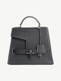 Ache Gia in Black — handmade leather top-handle bag