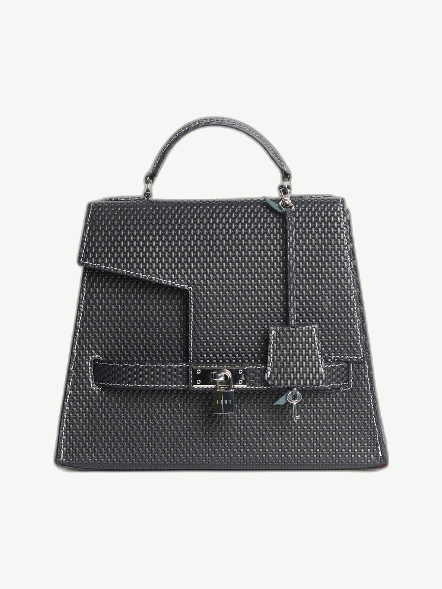Ache Gia in Black — handmade leather top-handle bag