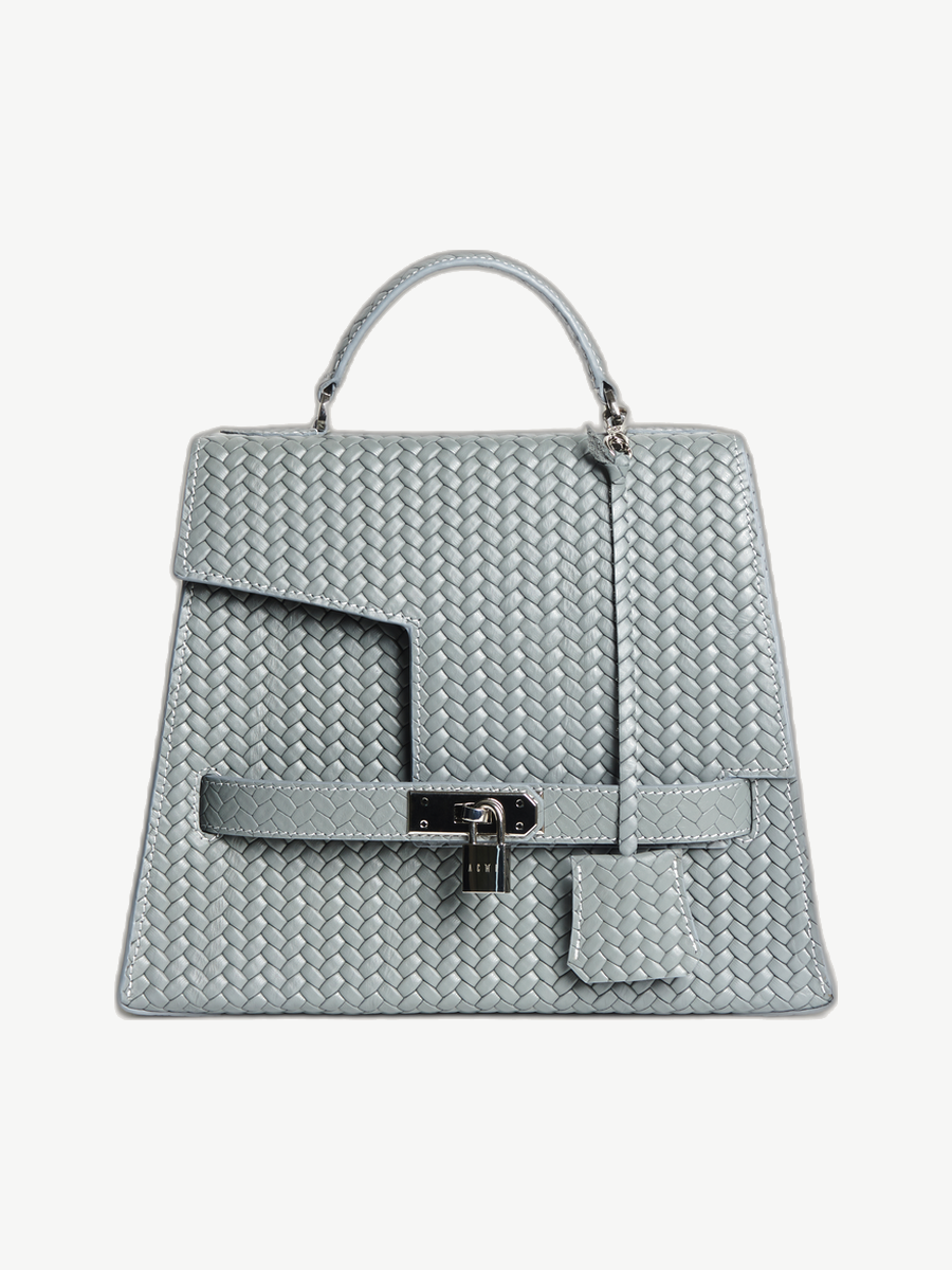 Ache Gia in Grey — handmade leather top-handle bag