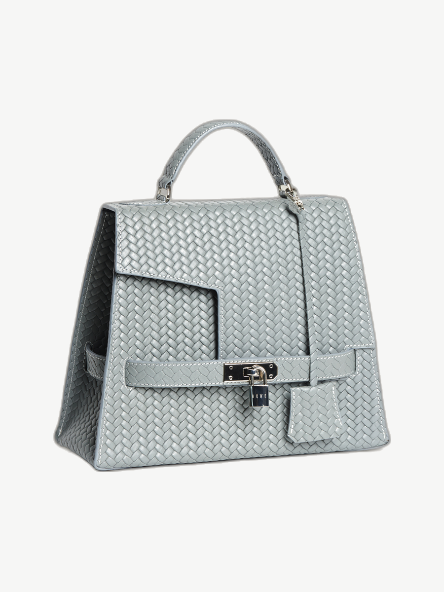Ache Gia in Grey — handmade leather top-handle bag