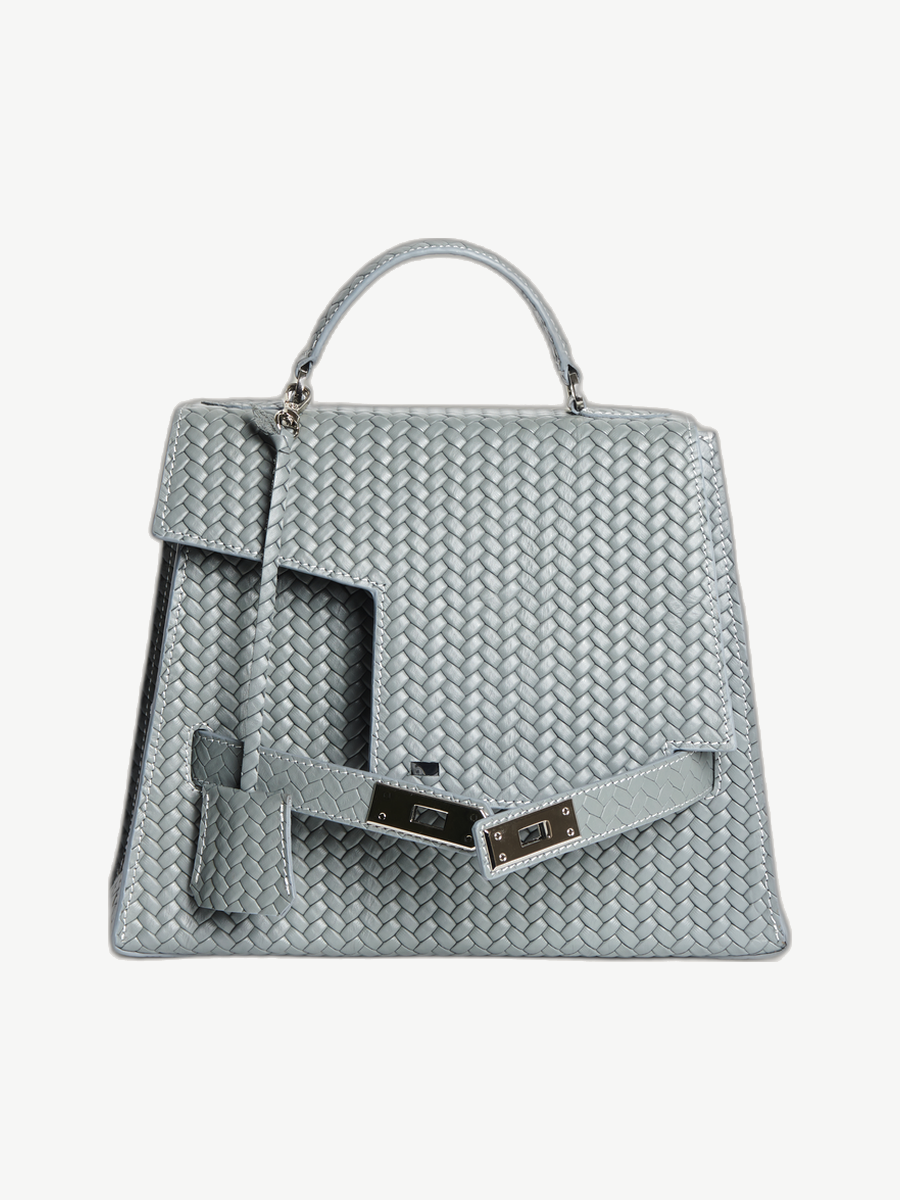 Ache Gia in Grey — handmade leather top-handle bag