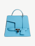 Ache Gia in Sky Blue — handmade leather top-handle bag