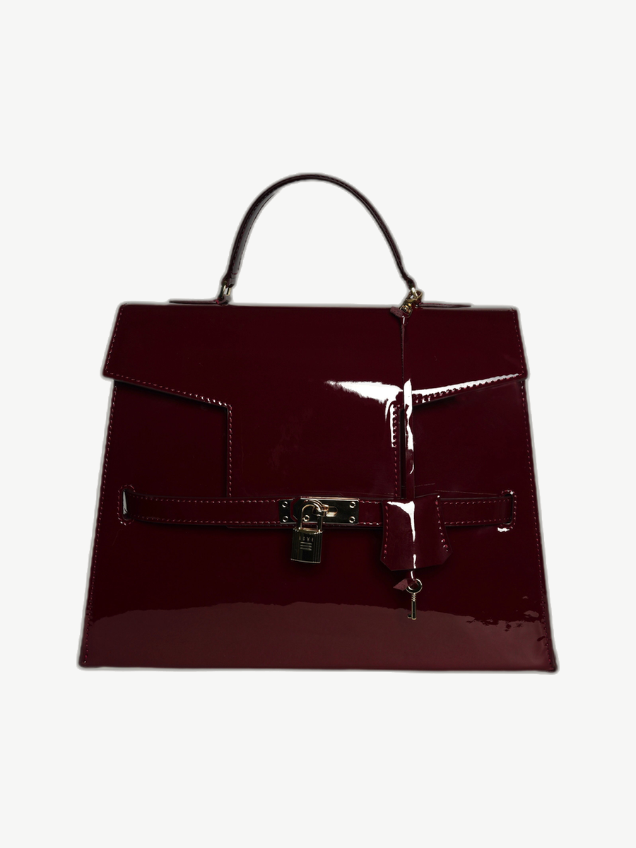 Ache Gia XL in Burgundy — handmade leather tote