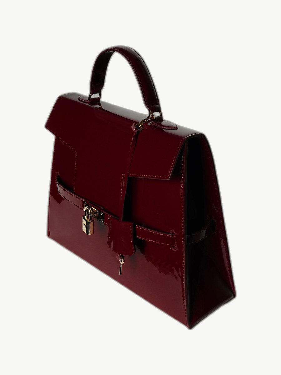 Ache Gia XL in Burgundy — handmade leather tote