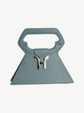 Ache Kristin in Baby Blue — handmade leather top-handle bag