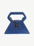 Ache Kristin in Blue — handmade leather top-handle bag
