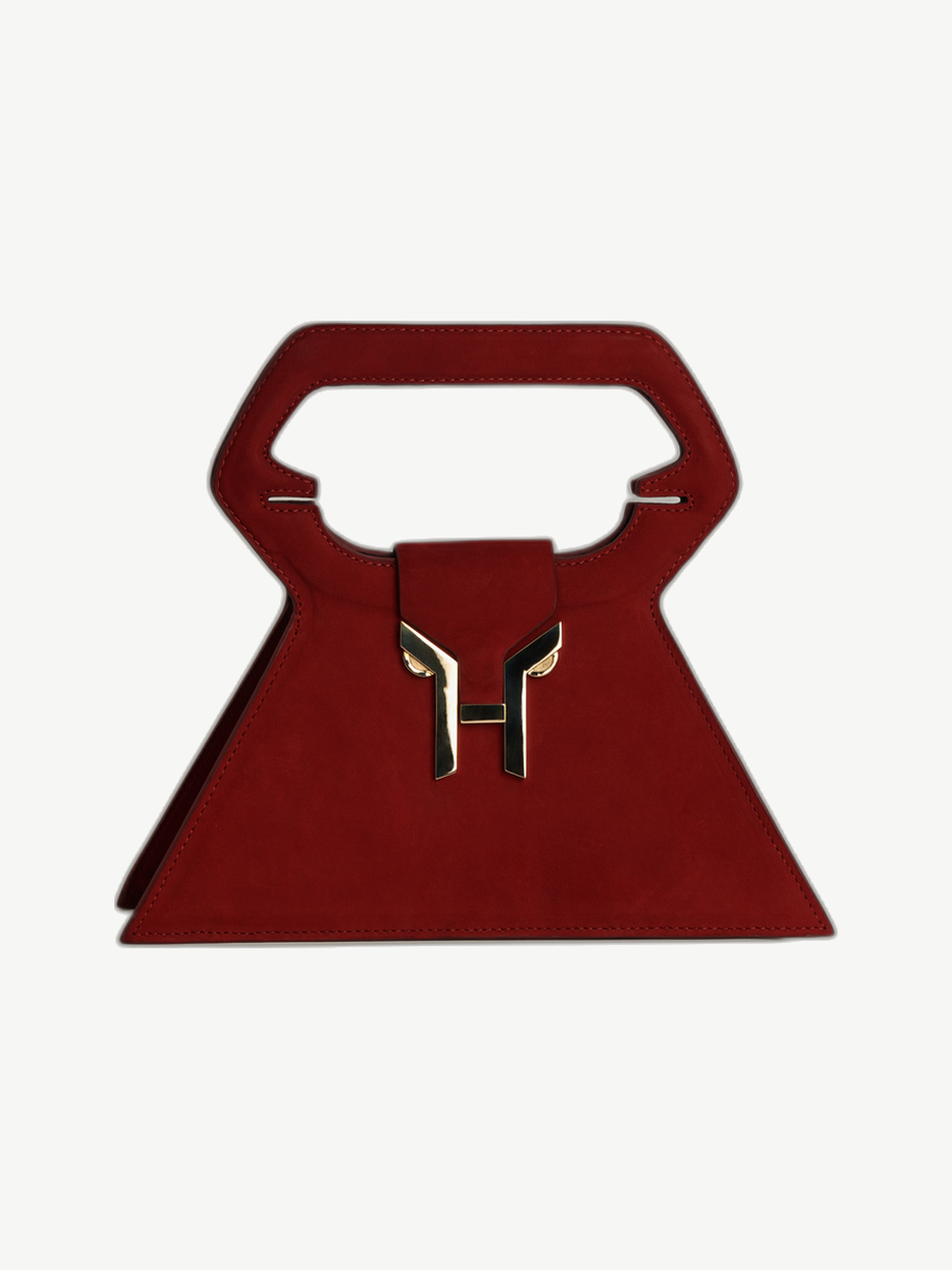 Ache Kristin in Red — handmade leather top-handle bag