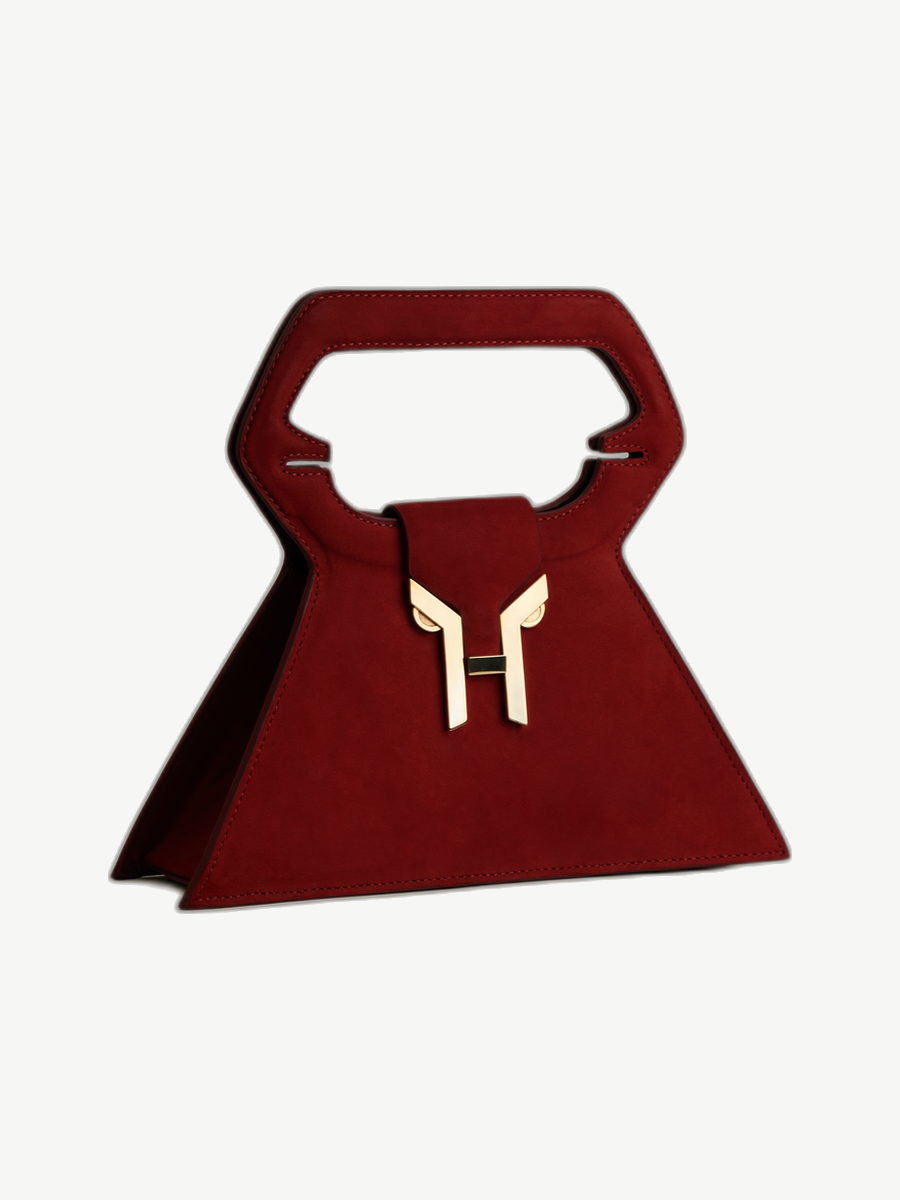 Ache Kristin in Red — handmade leather top-handle bag