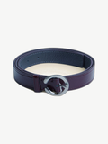Ache handmade leather belt in burgundy
