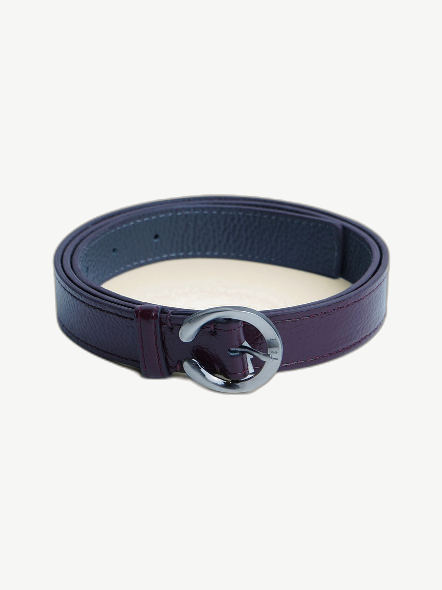 Ache handmade leather belt in burgundy