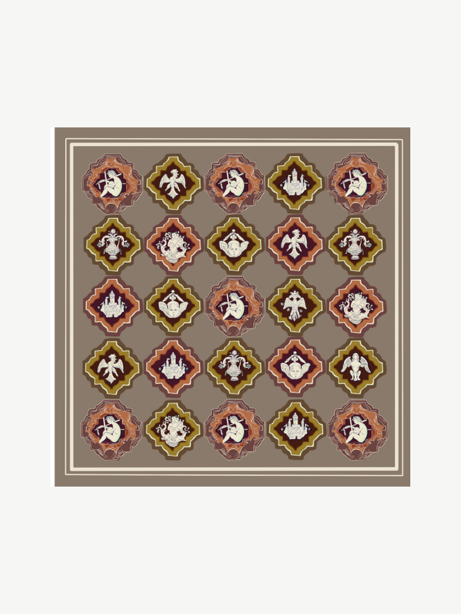 Ache signature print scarf — Sage Crest