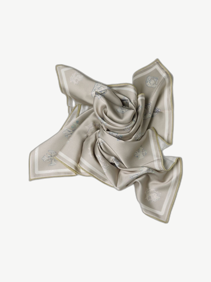 Ache signature print scarf — Taupe Crest