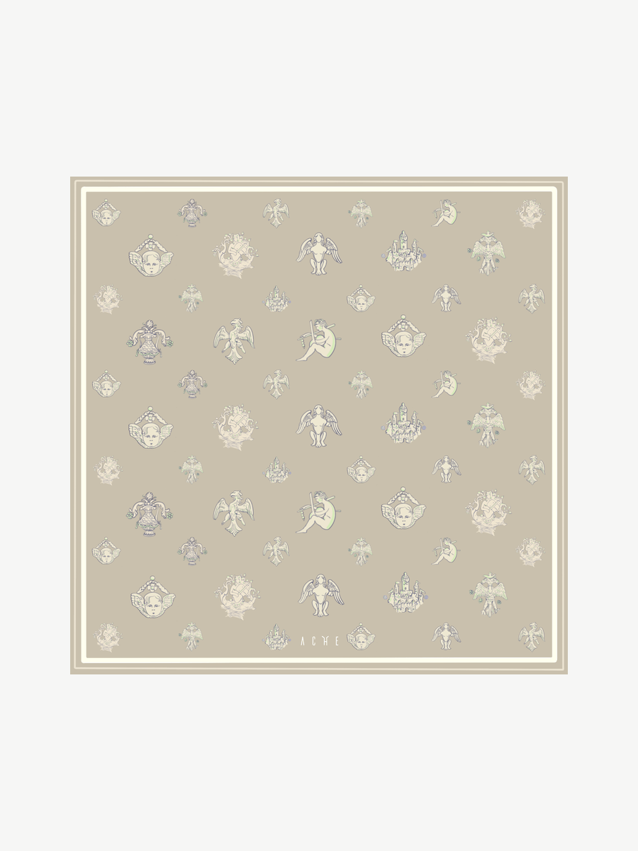 Ache signature print scarf — Taupe Crest