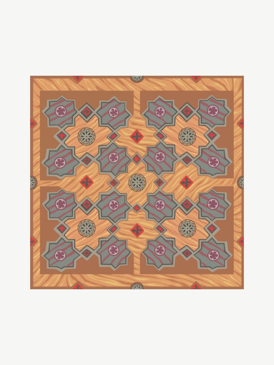 Ache signature print scarf — Terracotta Medallion