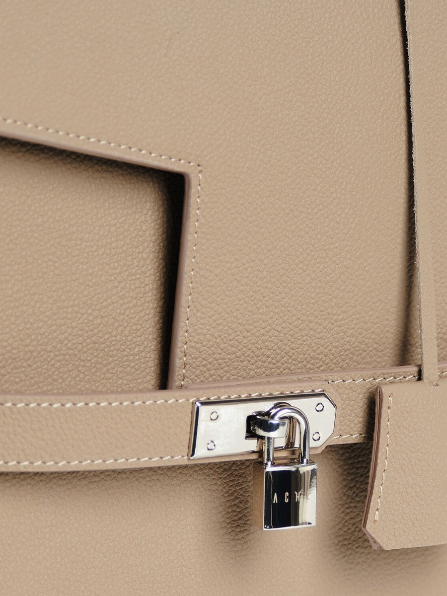 Ache Gia in Beige — handmade leather top-handle bag
