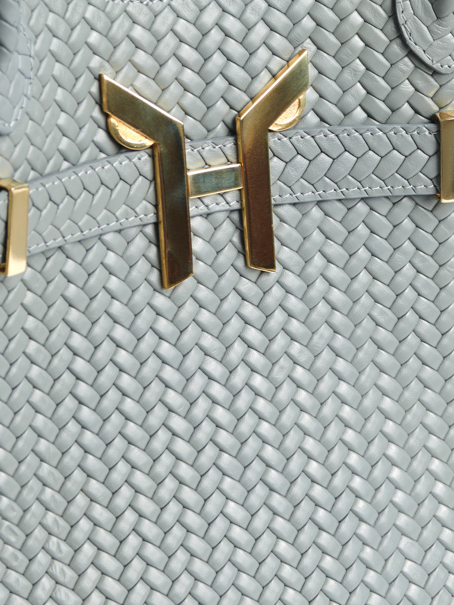 Ache Alma in Grey — handmade leather tote