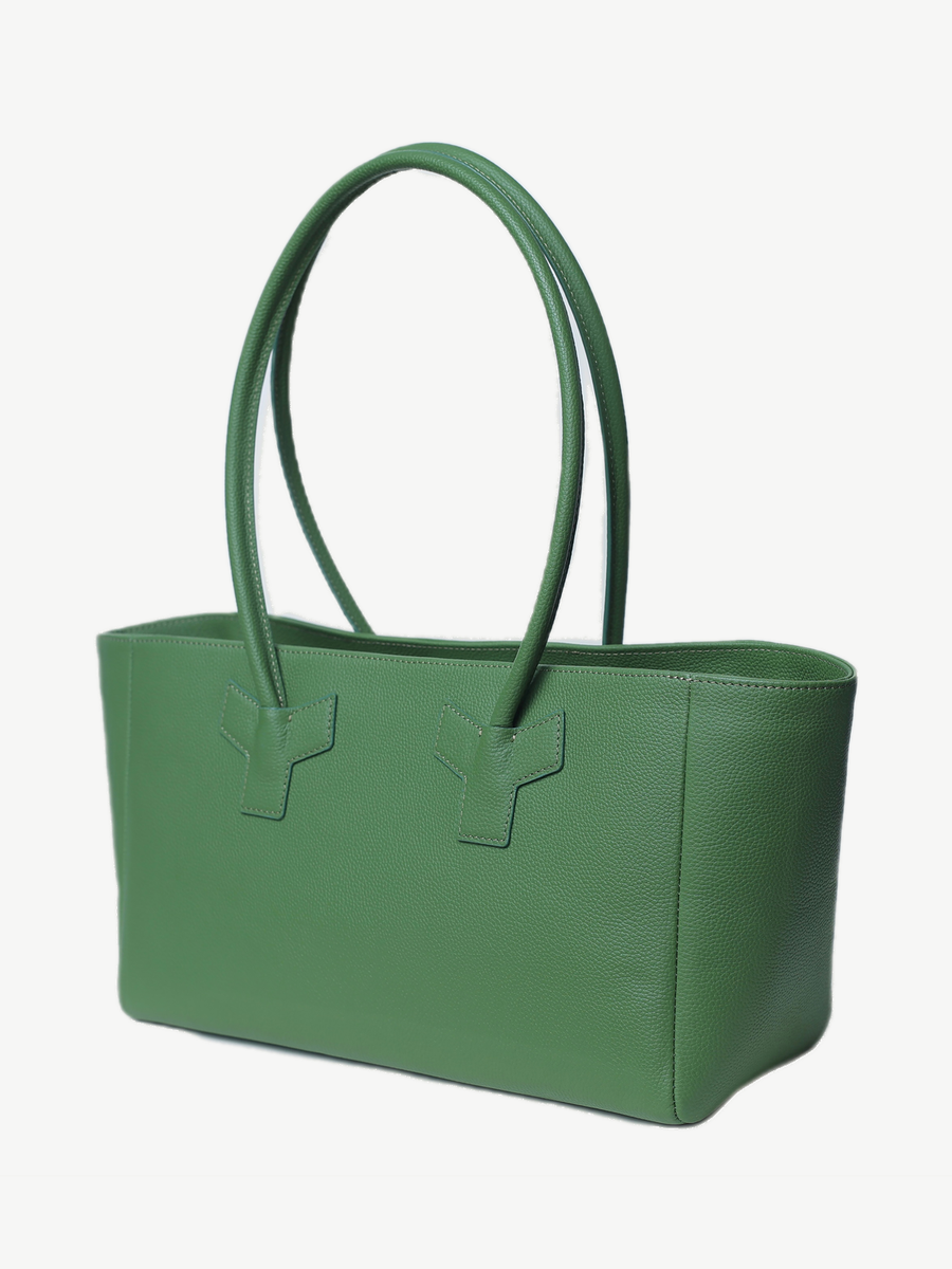 Vicky Barcelona Green — handmade leather tote by Ache