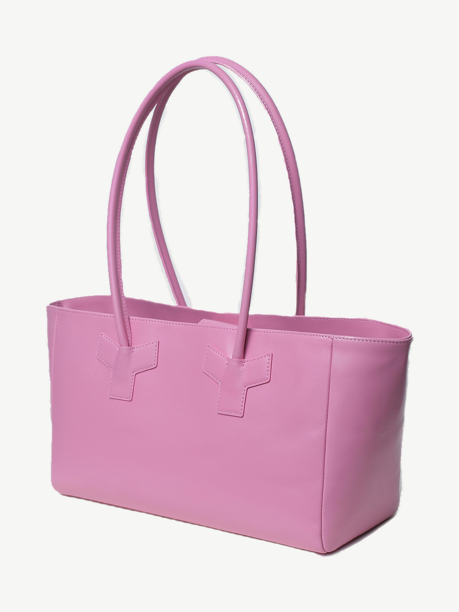 Vicky Barcelona Pink — handmade leather tote by Ache