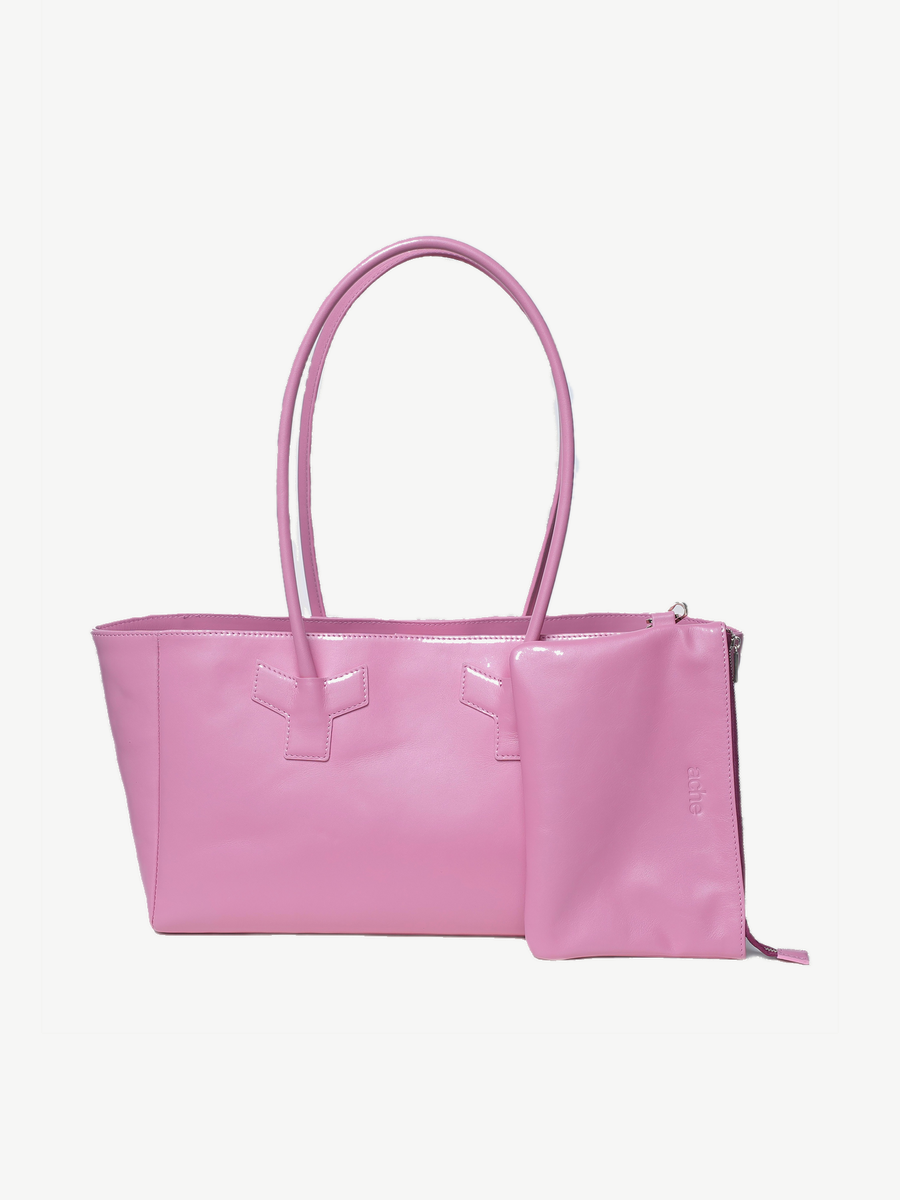 Vicky Barcelona Pink — handmade leather tote by Ache