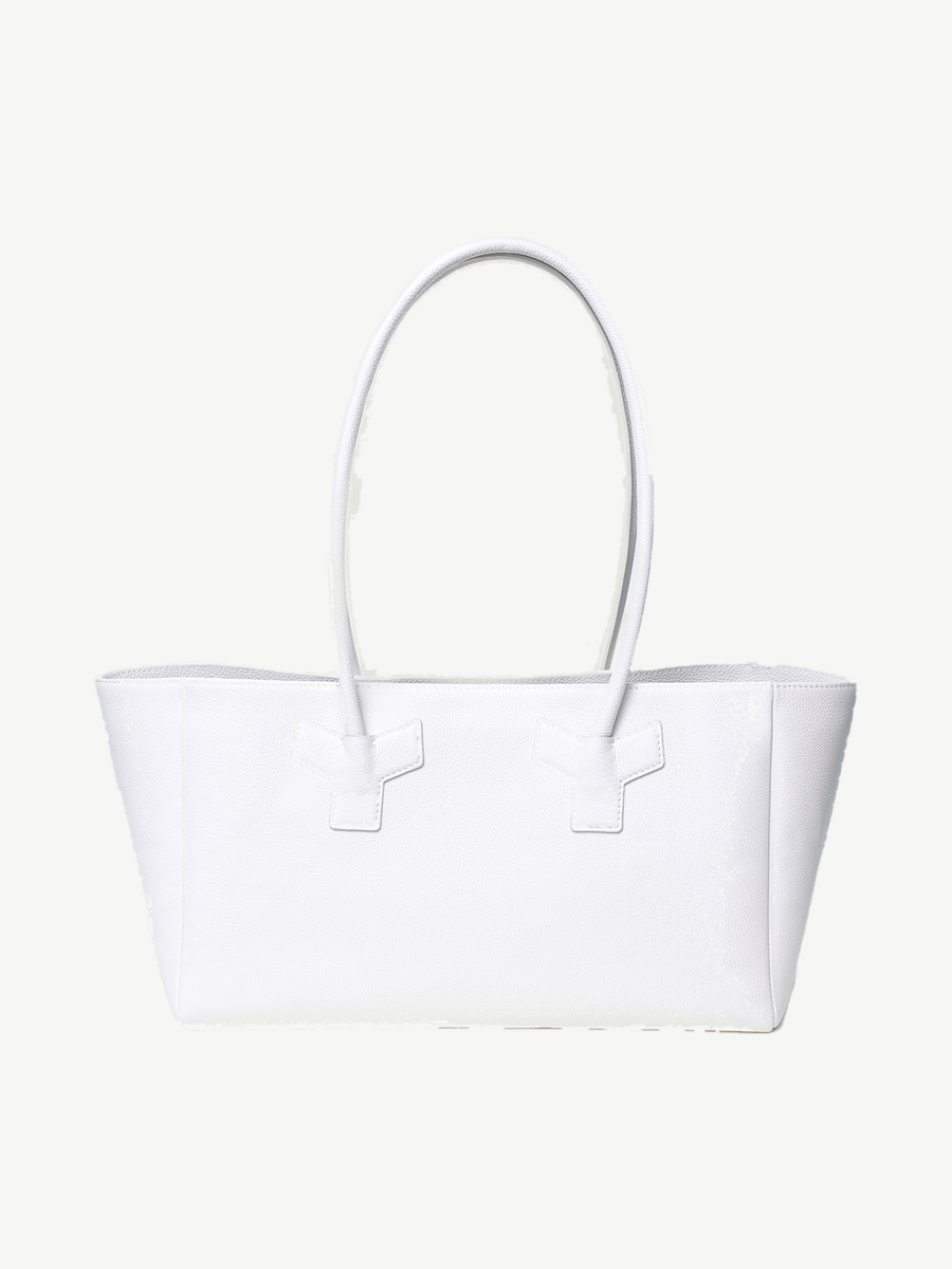 Vicky Barcelona White — handmade leather tote by Ache