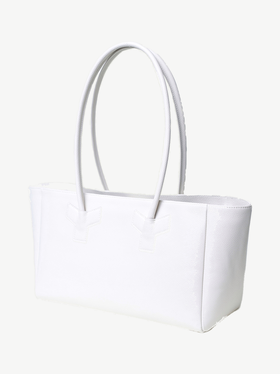Vicky Barcelona White — handmade leather tote by Ache